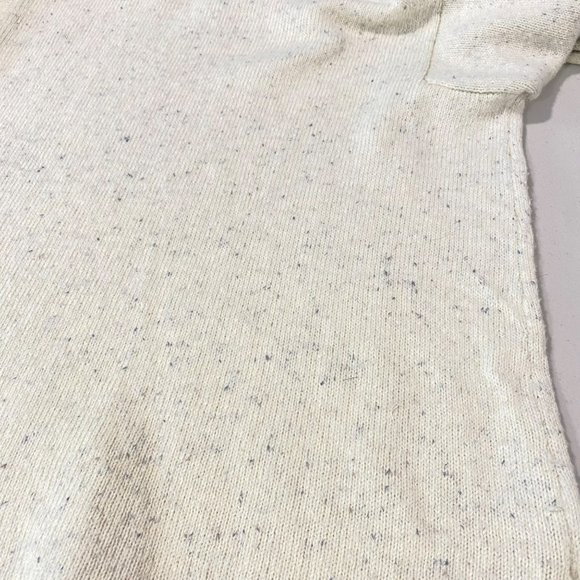 Pure Jill Womens Small V-Neck Wool Blend Sweater Oatmeal Beige Hi Lo 3/4 Sleeve - Picture 12 of 12